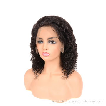 Cheap Lace Frontal Wig Xuchang Short Deep Curly Glueless Wigs, Deep Wave BOB Lace Front Wig